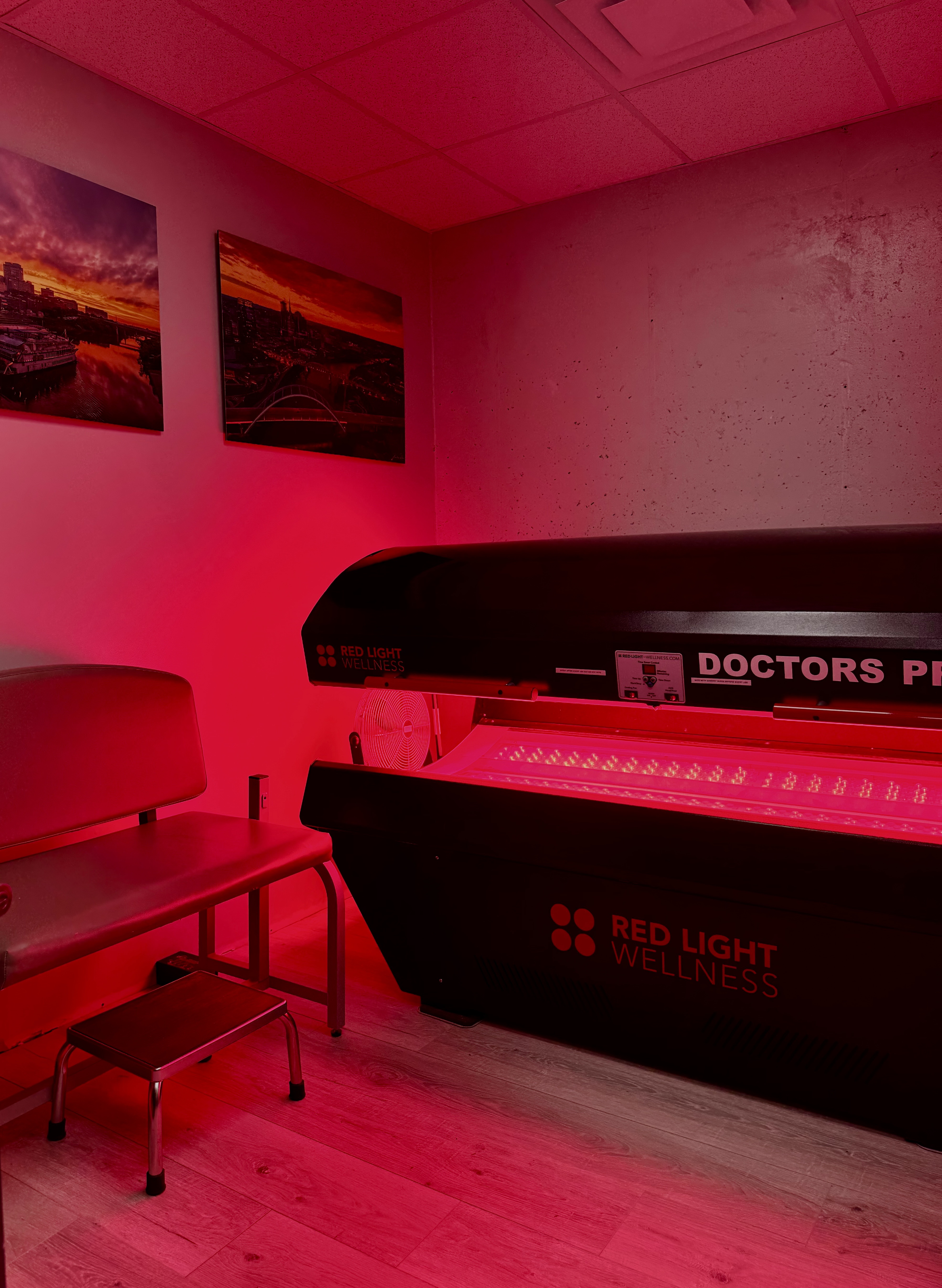 Red light therapy space
